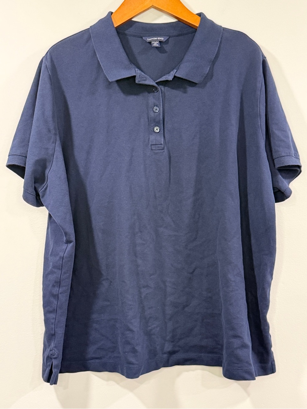 Lands' End Men's Dark Navy Short-Sleeve Classic Polo Size 3X